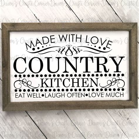 Kitchen Sign; Rustic Kitchen Sign Svg; Sign Svg; Sign Png; Farmhouse ...