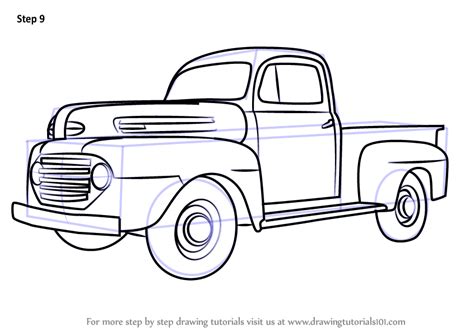 Learn How To Draw Vintage Truck V2