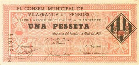 Peseta Vilafranca Del Pened S Municipality Of Vilafranca Del