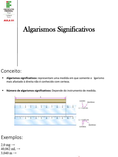 AULA01 - Algarismos Significativos | PDF