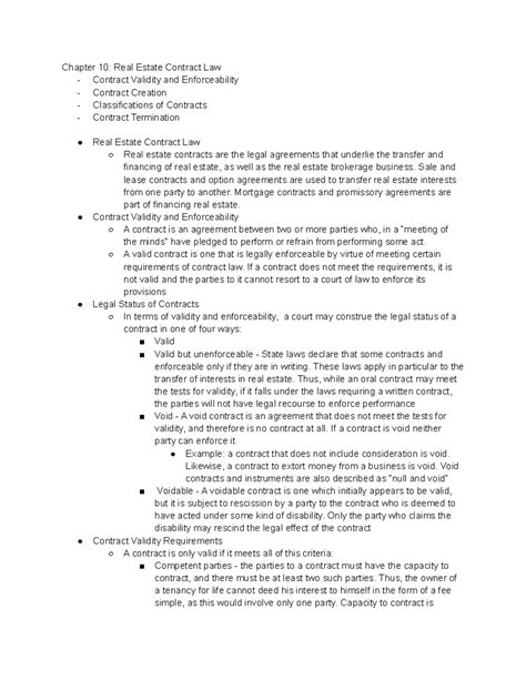 Chapter 10 Real Estate Contract Law - Sale and lease contracts and