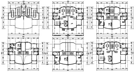 The Floor Plan For An Apartment Building With Four Floors And Three