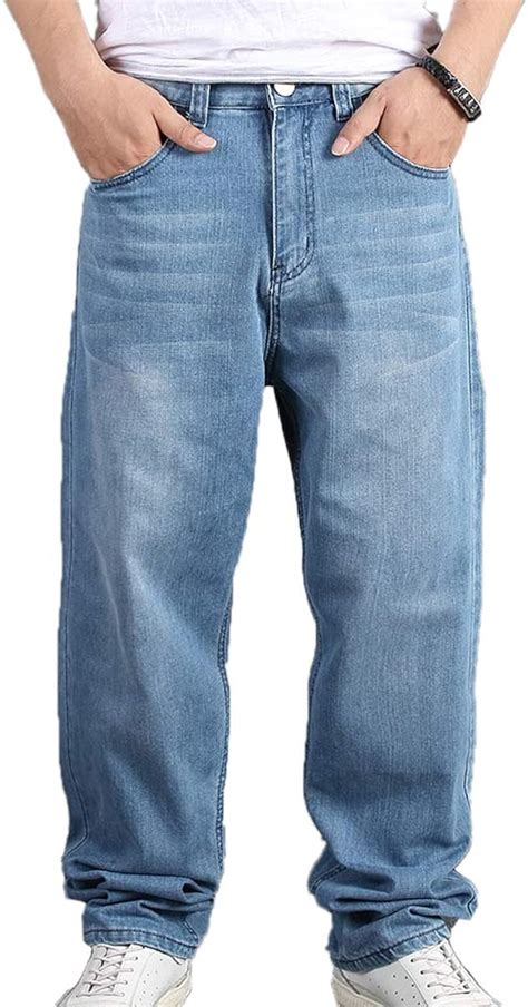 Hombres Hip Hop Baggy Jeans Denim Street Dance Skate Pants Amazon Es Ropa