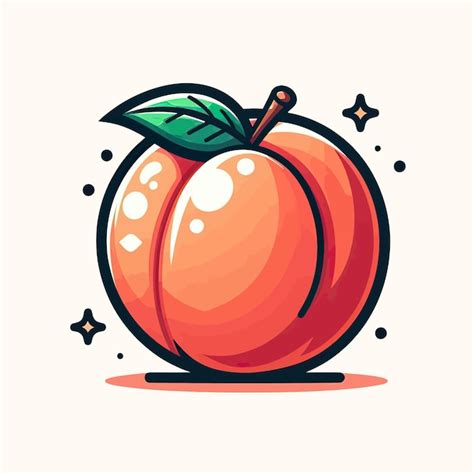 Premium Vector An Orange With A Green Leaf On It