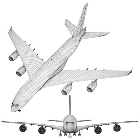 Airbus A380-800 Aircraft - 3D Model for VRay