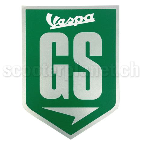 SCOOTERPRODUCTS Kleber Wappen Eckig Vespa GS Scooter Planet Shop