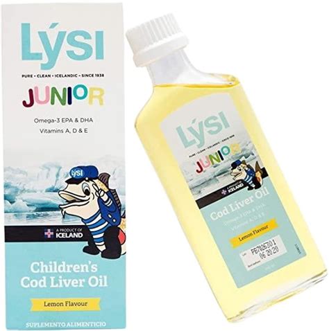 Lysi Jr Aceite De Bacalao Omega 3 Sabor Limón 240 Ml Lysi Cod Liver Oil