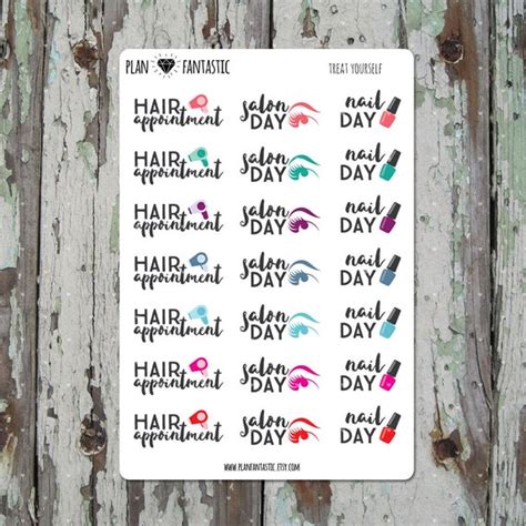 Salon Planner Stickers Hair Appointment Reminder