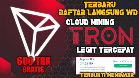 Daftar Langsung Wd Mining Tron Legit Mining Trx Tercepat Youtube