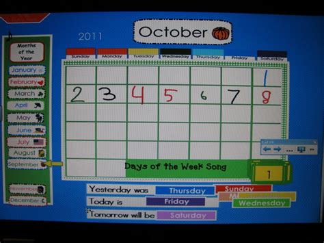 Starfall Calendar Smart Board | Month Calendar Printable