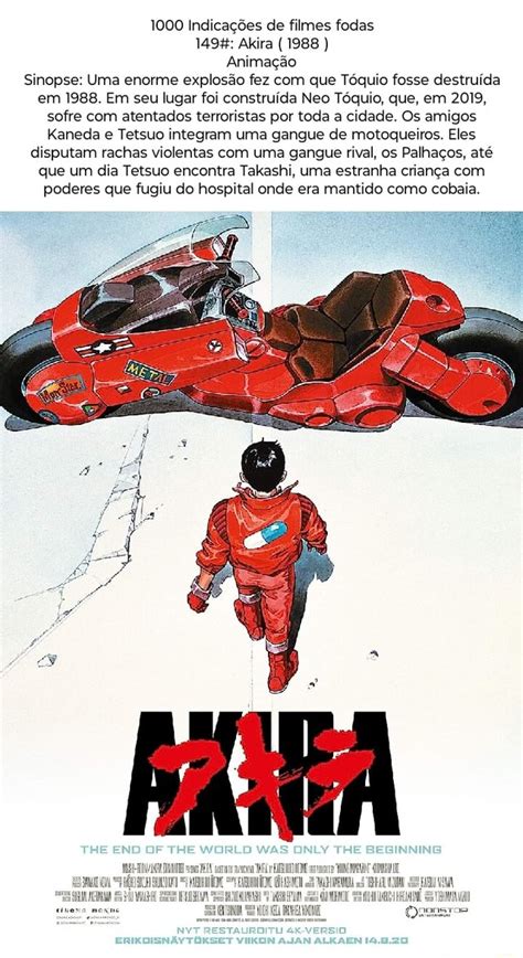 1000 Indicações de filmes fodas 149 Akira 1988 Animação Sinopse