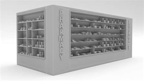 Pharmacy Decorative Medicine Cabinet 3d Model By Nvere