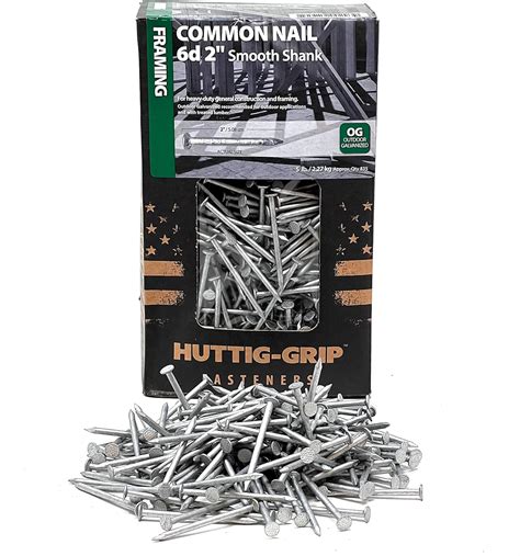 Amazon Huttig Grip 2 Inches Framing Common Nail 6d Size Outdoor