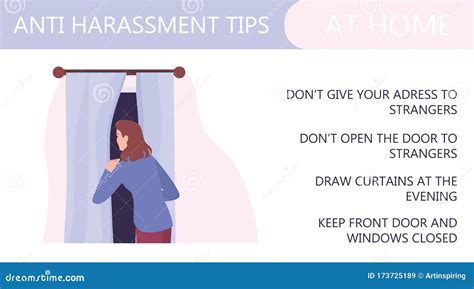 Sexual Assault And Harassment At Home Prevention Infographic Stock Vector Illustration Of