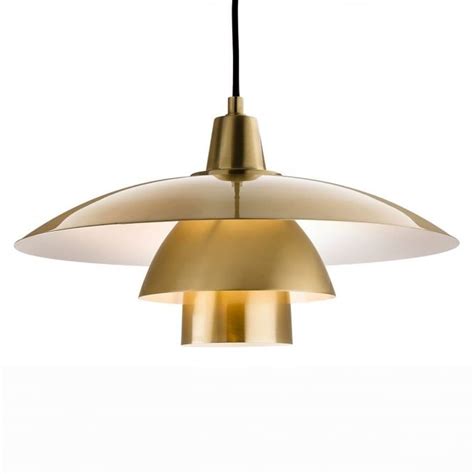 Olsen Scandinavian Pendant In Brushed Brass Scandinavian Light Metal