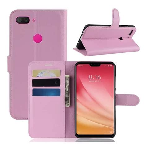 Capa Capinha Xiaomi Mi Lite Tela Carteira Flip Wallet Cor Rosa