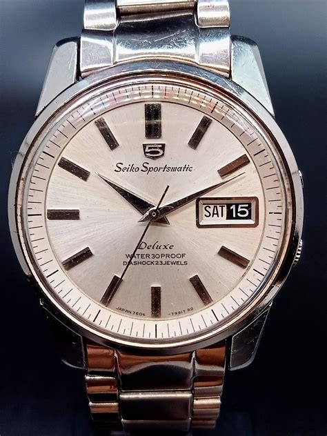 OMG Rare Vintage May 1965 Seiko 5 Seikosha Sportsmatic Deluxe 7606