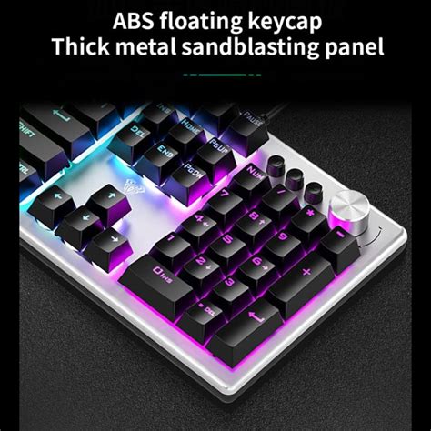 Aula F Wired Usb Membrane Gaming Keyboard Kinds Rainbow