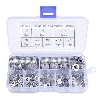 Pcs Stainless Steel Flat Washers Size Flat And Lock Washer