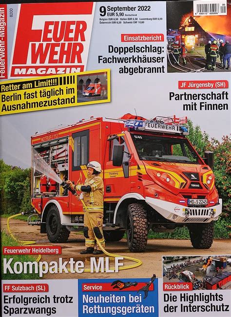 FEUERWEHR MAGAZIN 9 2022 Retter Am Limit FEUERWEHR MAGAZIN Amazon