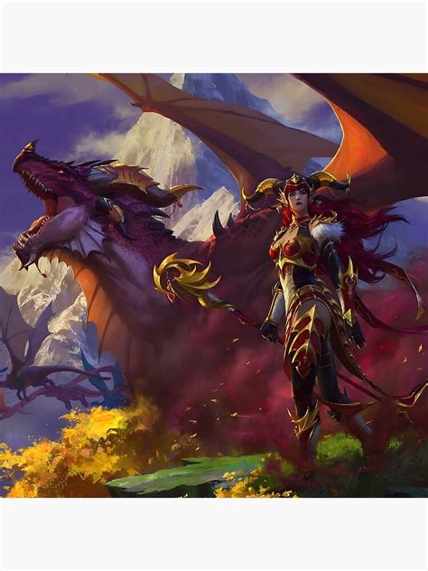 Alexstrasza Dragon Queen Art Print For Sale By Masterleo Redbubble