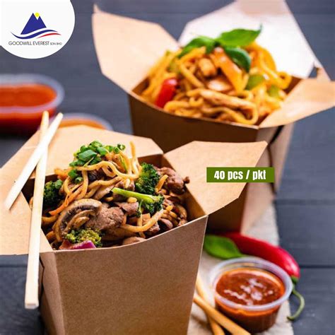 Kraft Paper Noodle Boxtakeaway Food Boxchinese Noodle Box Goodwill Everest