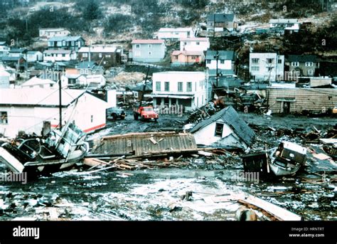 Great Alaskan Earthquake And Tsunami 1964 Stock Photo 135090140 Alamy