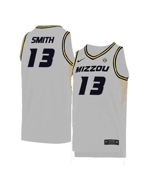 Mens Missouri Tigers 13 Mark Smith Nike White Basketball Jersey