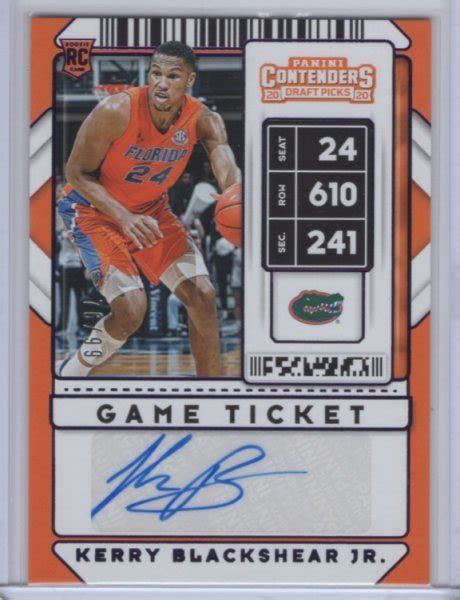 中古20 21 Panini Contenders Draft Purple Kerry Blackshear Jr Auto 99の