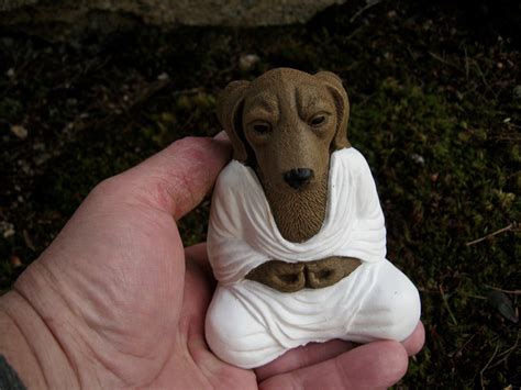 Dog Buddha Meditating Dog Concrete Dog Buddhas Zen Like Etsy