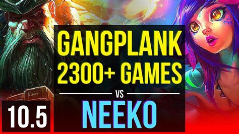 Gangplank Vs Neeko Top M Mastery Points Games Kda