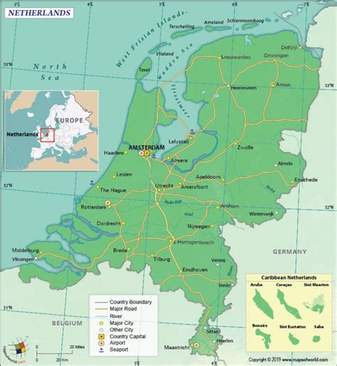 The Kingdom of the Netherlands Map - Answers