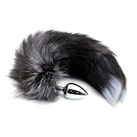 Black White Fox Tail Talla L Sex Shop Online