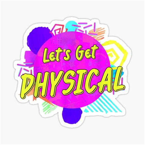 Let S Get Physical Retrowave Synthwave Rad S Workout Sticker For