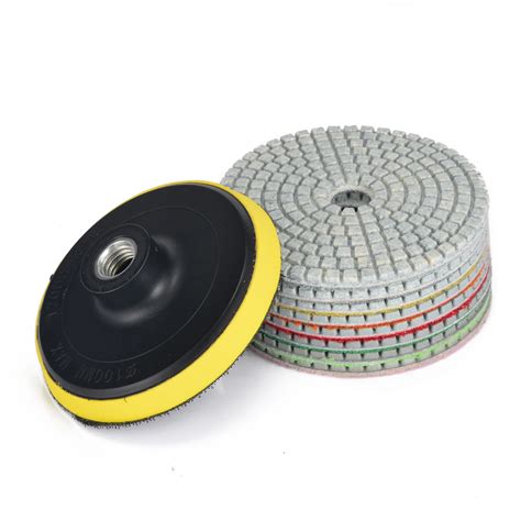 Pcs Wet Dry Diamond Polishing Pad Inch Set With Backer Pad For