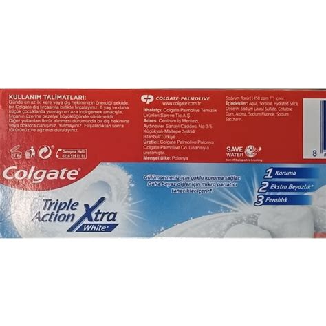 Colgate Triple Action Extra White X Ml Fiyat