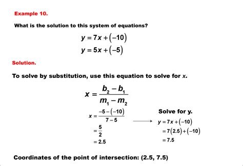 Math Example Systems Of Equations Solving Linear Systems By