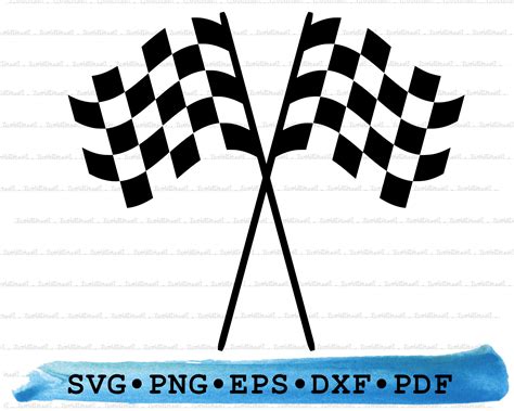 Checkered Racing Flags Svg Chequered Flags Silhouette Cricut Etsy