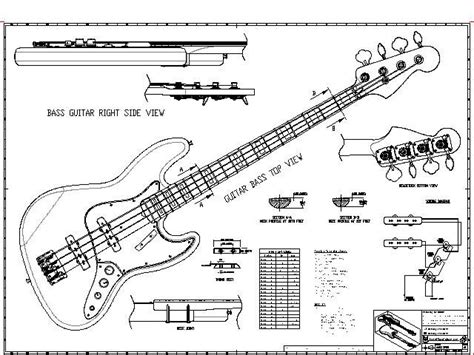 Sg Bass Plans Blueprint Dimensions Lonely Star Guitars