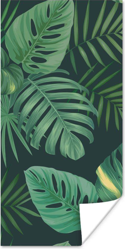 Poster Jungle Patronen Tropische Planten Jongens Meisjes