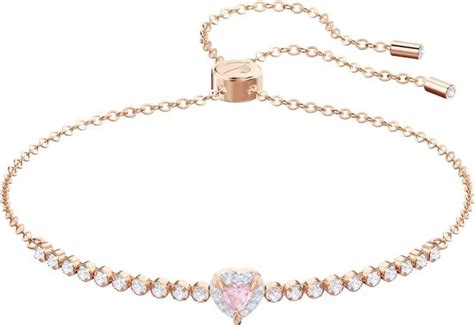 Swarovski One Armband Lengte 2400 Cm Roségoudkleurig Bol