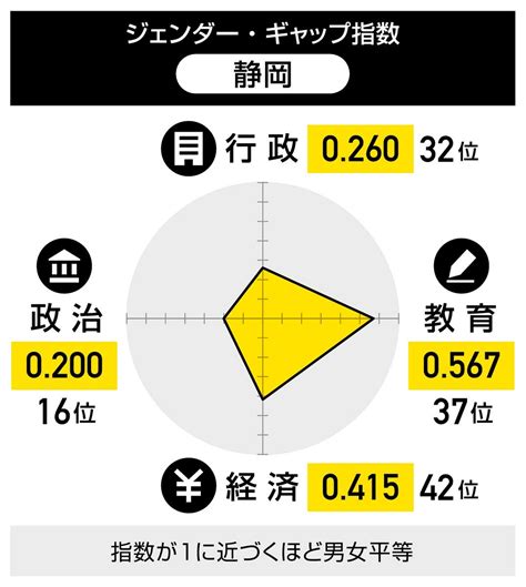 国際女性デー 都道府県版ジェンダー・ギャップ指数 静岡、経済分野低迷42位：中日新聞しずおかweb