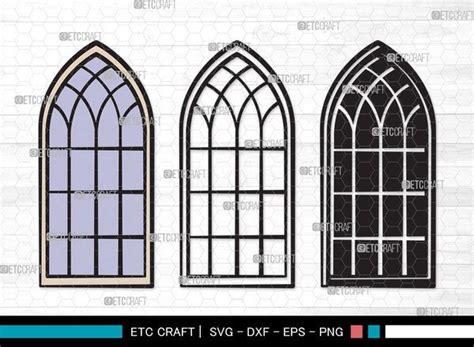 Window Clipart Svg Church Windows Svg Gothic Windows Svg Casement