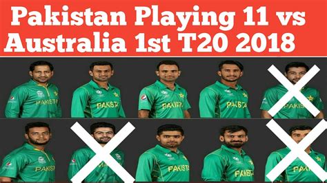 Pakistan Playing 11 Against Australia 1st T20 Match 2018 Pak Vs