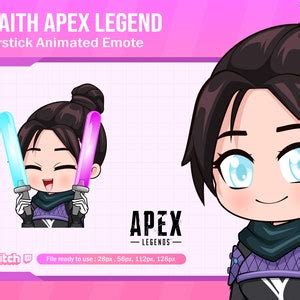 Wraith Apex Legends Glow Stick Emote For Twitch Apex Animated Emotes Etsy