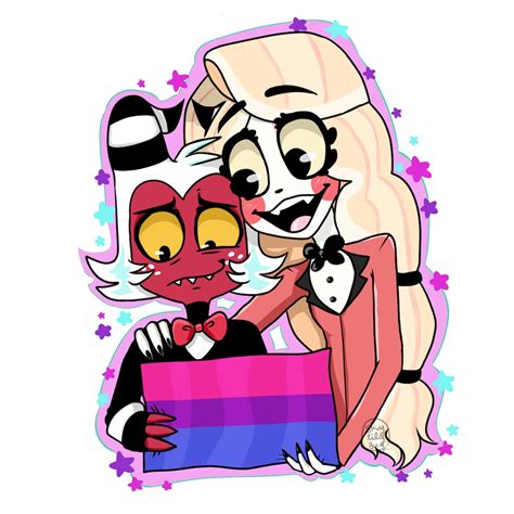 Charlie And Moxxie Bisexual Pride Sticker Etsy