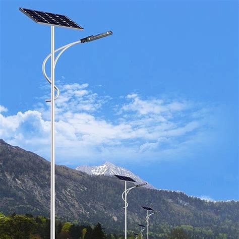 Hot Galvanized Solar Street Pole Modern Meter Height Street Light