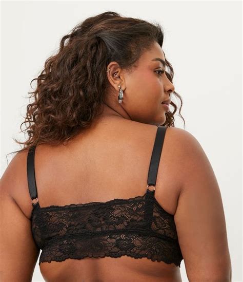 Sutiã Sem Bojo e Aro em Renda Curve Plus Size Preto