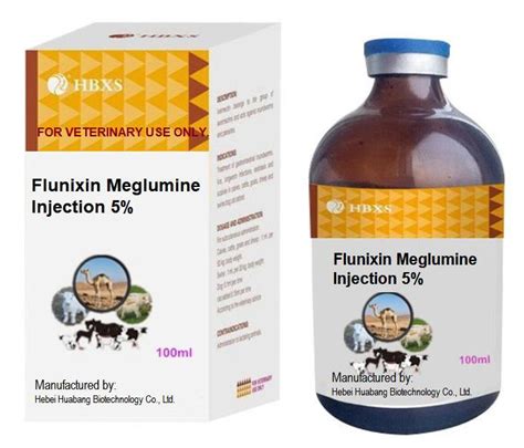 Flunixin Meglumine Injection 5 Veterinary Medicines GMP Factory