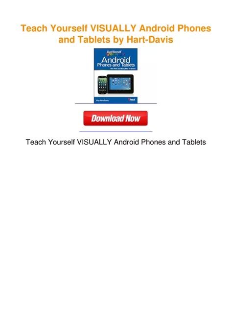 PPT Teach Yourself VISUALLY Android Phones And Tablets By Hart Davis